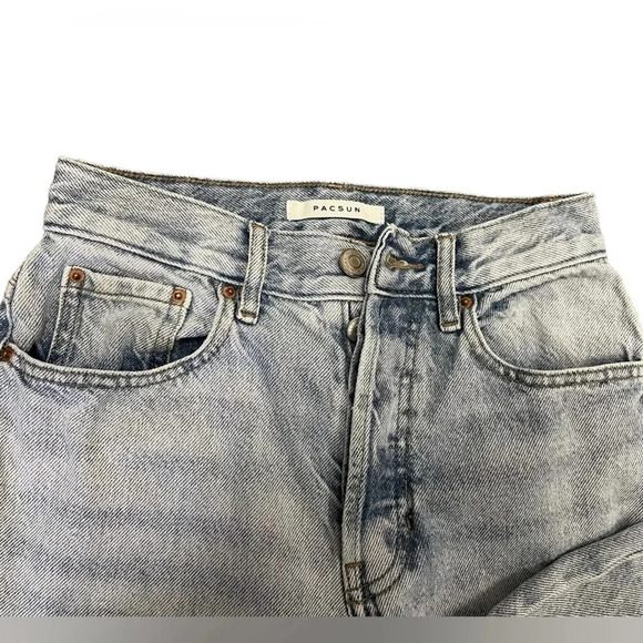 Pacsun Stamped  Smiley Dad Light Wash High Rise Denim Jeans Size 23 - Picture 11 of 12